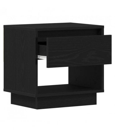 vidaXL Nightstand 2 pcs Black Oak 45 x 34 x 44 cm Engineered Wood