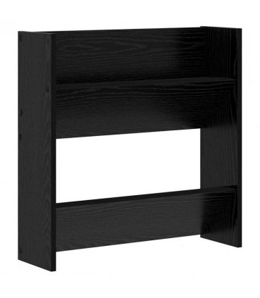 vidaXL Shoe Cabinet Black Oak 60 x 18 x 60 cm Engineered Wood