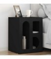 vidaXL Bedside Table ELST 2 pcs Black 40 x 35 x 50 cm Engineered Wood