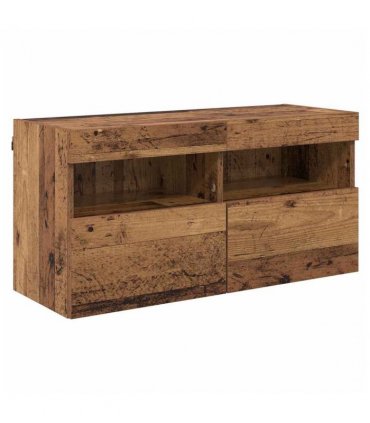 vidaXL TV Wall Cabinet Old Wood 80 x 30 x 40 cm Engineered Wood