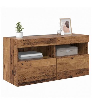vidaXL TV Wall Cabinet Old Wood 80 x 30 x 40 cm Engineered Wood