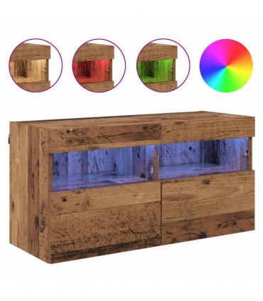 vidaXL TV Wall Cabinet Old Wood 80 x 30 x 40 cm Engineered Wood