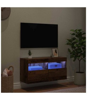 vidaXL TV Wall Cabinet Old Wood 80 x 30 x 40 cm Engineered Wood
