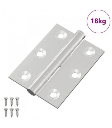 vidaXL Hinge 720 pcs Silver 50 x 38 x 1.3 mm Steel