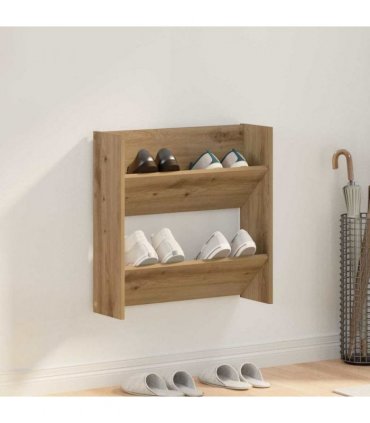 vidaXL Shoe Cabinet Artisan Oak 60 x 18 x 60 cm Engineered Wood