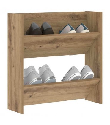 vidaXL Shoe Cabinet Artisan Oak 60 x 18 x 60 cm Engineered Wood