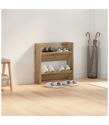 vidaXL Shoe Cabinet Artisan Oak 60 x 18 x 60 cm Engineered Wood