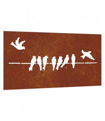 vidaXL Garden Wall Decoration 105x55 cm Corten Steel Bird Design