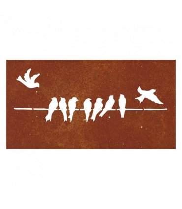 vidaXL Garden Wall Decoration 105x55 cm Corten Steel Bird Design
