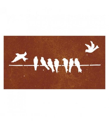 vidaXL Garden Wall Decoration 105x55 cm Corten Steel Bird Design