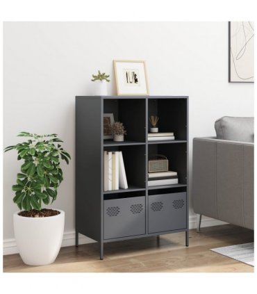 vidaXL Highboard Anthracite 68x39x103.5 cm Steel