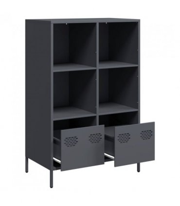 vidaXL Highboard Anthracite 68x39x103.5 cm Steel