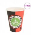 vidaXL Paper Coffee Cups 1000 pcs 12oz 300ml Red and Black