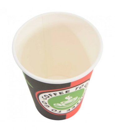 vidaXL Paper Coffee Cups 1000 pcs 12oz 300ml Red and Black