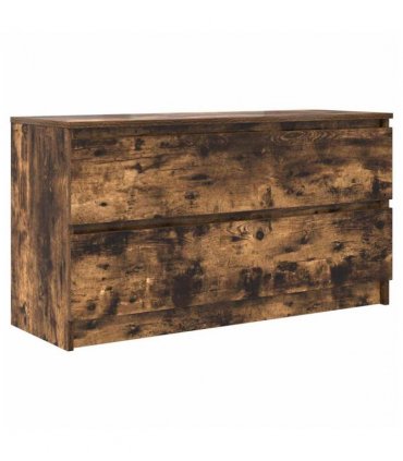 vidaXL TV Cabinet Smoked Oak 100x35x54 cm Engineered Wood