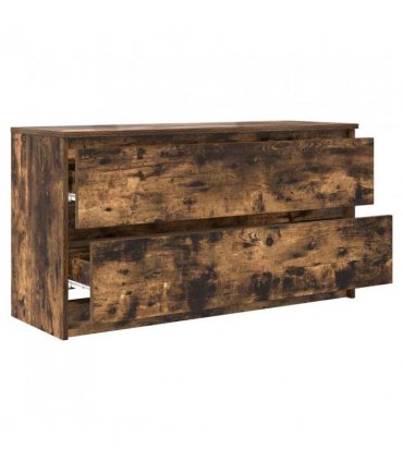 vidaXL TV Cabinet Smoked Oak 100x35x54 cm Engineered Wood