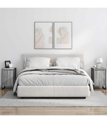 vidaXL Bedside Table Grey Sonoma 39.5 x 30 x 50 cm Engineered Wood
