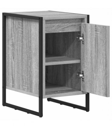 vidaXL Bedside Table Grey Sonoma 39.5 x 30 x 50 cm Engineered Wood