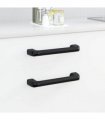 vidaXL Handle Plain 12 pcs Black 380 x 34 x 85 mm Aluminium and PP