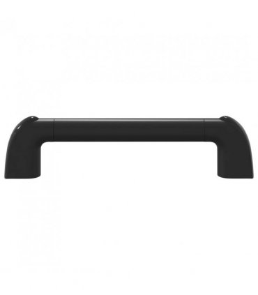 vidaXL Handle Plain 12 pcs Black 380 x 34 x 85 mm Aluminium and PP