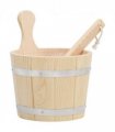 vidaXL Sauna Bucket and Ladle Set Solid Wood Pine