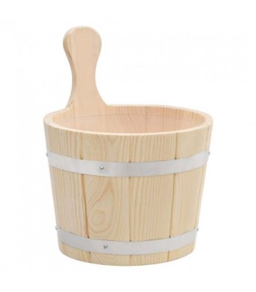 vidaXL Sauna Bucket and Ladle Set Solid Wood Pine