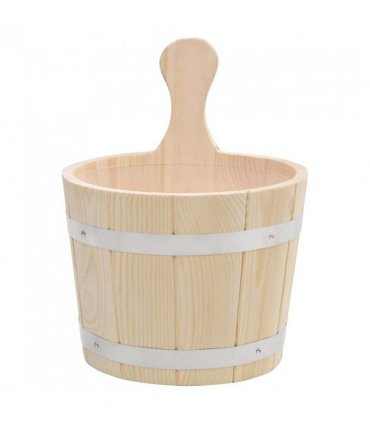 vidaXL Sauna Bucket and Ladle Set Solid Wood Pine