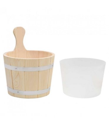 vidaXL Sauna Bucket and Ladle Set Solid Wood Pine