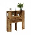 vidaXL Headboard Cabinet Old Wood 100x18.5x102.5 cm Engineered Wood