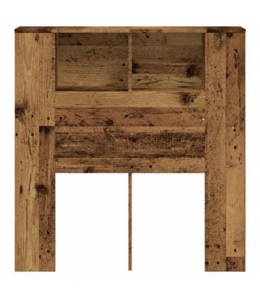 vidaXL Headboard Cabinet Old Wood 100x18.5x102.5 cm Engineered Wood