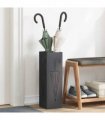 vidaXL Rain Umbrella Stand Black 15.5 x 15.5 x 49 cm Steel