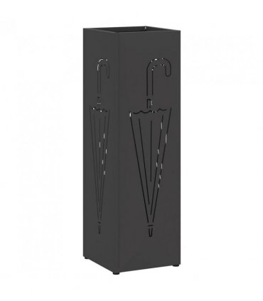 vidaXL Rain Umbrella Stand Black 15.5 x 15.5 x 49 cm Steel