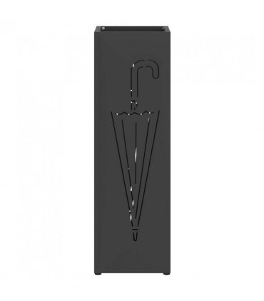 vidaXL Rain Umbrella Stand Black 15.5 x 15.5 x 49 cm Steel
