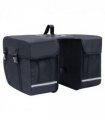 vidaXL Double Bicycle Bag for Pannier Rack Waterproof 35 L Black