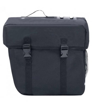 vidaXL Double Bicycle Bag for Pannier Rack Waterproof 35 L Black