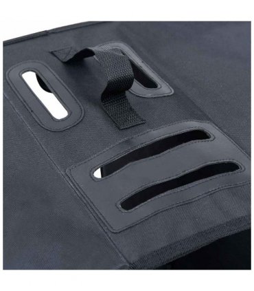 vidaXL Double Bicycle Bag for Pannier Rack Waterproof 35 L Black