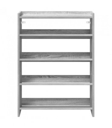vidaXL Shoe Rack Grey Sonoma 60x25x81 cm Engineered Wood