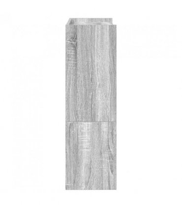 vidaXL Shoe Rack Grey Sonoma 60x25x81 cm Engineered Wood
