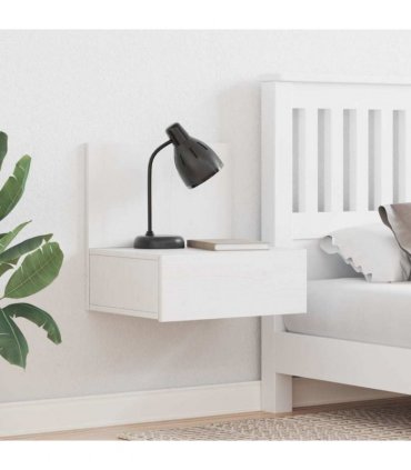vidaXL Bedside Table 2 pcs White 42 x 32.5 x 40 cm Solid pine wood