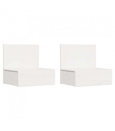 vidaXL Bedside Table 2 pcs White 42 x 32.5 x 40 cm Solid pine wood
