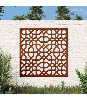 vidaXL Garden Wall Decoration 55x55 cm Corten Steel Moorish Design