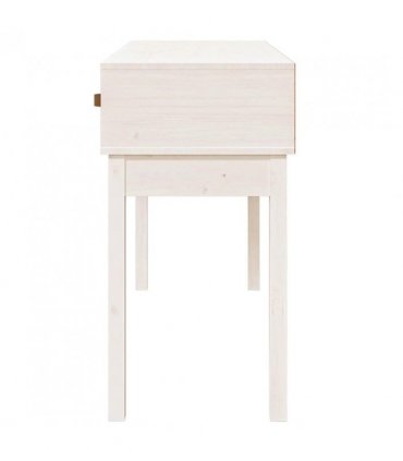 vidaXL Console Table White 114x40x75 cm Solid Wood Pine