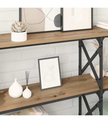 vidaXL Console Table Artisan Oak 156 x 28 x 80.5 cm Engineered Wood