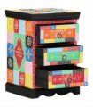 vidaXL Drawer Cabinet Multicolour 40 x 40 x 60 cm Solid Mango Wood