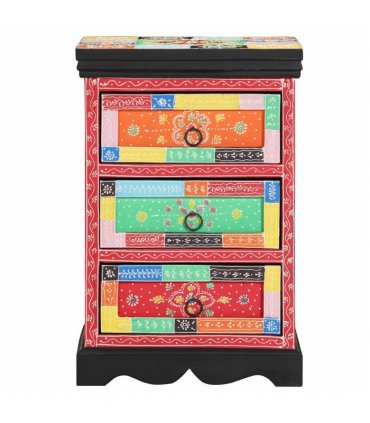 vidaXL Drawer Cabinet Multicolour 40 x 40 x 60 cm Solid Mango Wood