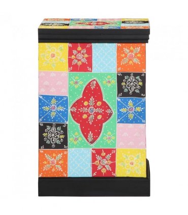 vidaXL Drawer Cabinet Multicolour 40 x 40 x 60 cm Solid Mango Wood