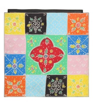 vidaXL Drawer Cabinet Multicolour 40 x 40 x 60 cm Solid Mango Wood