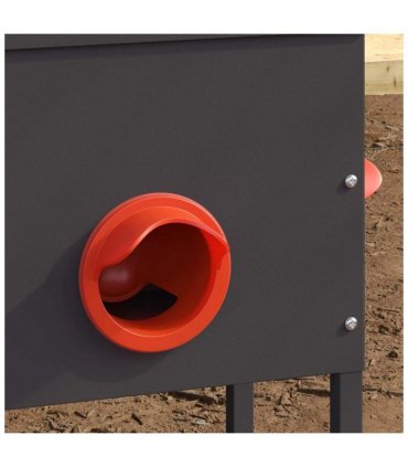 vidaXL Chicken Feeder 2 pcs Black 41.5 x 20.5 x 33 cm