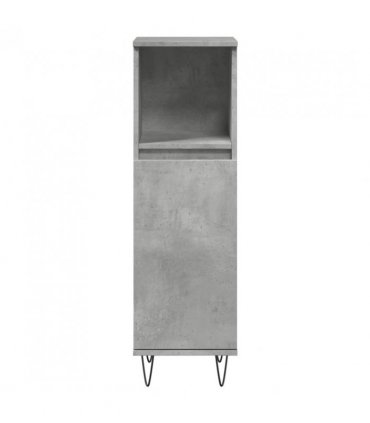 vidaXL Bathroom Cabinet Concrete Grey 30x30x100 cm Engineered Wood