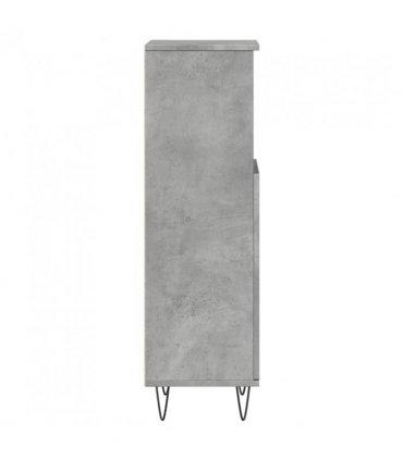 vidaXL Bathroom Cabinet Concrete Grey 30x30x100 cm Engineered Wood